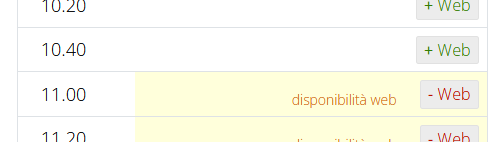 agenda frame con disponibilita web