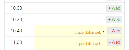 agenda disponibilita web puntuale