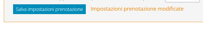 impostazioni prenotazione bottone salva impostazioni