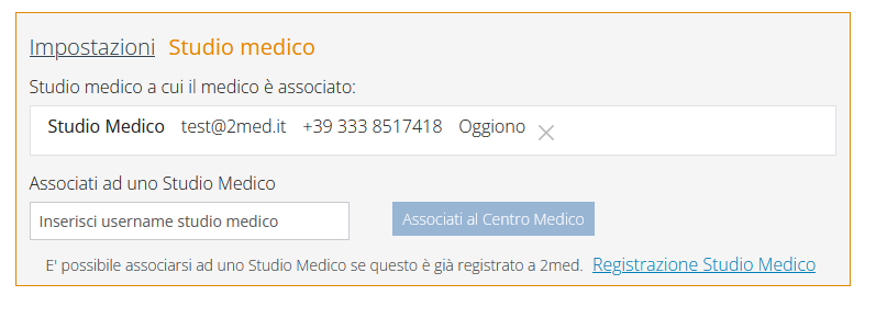 profilo medico impostazioni studio medico