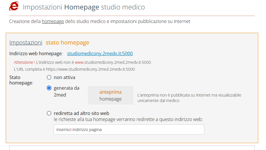 stato homepage studio medico